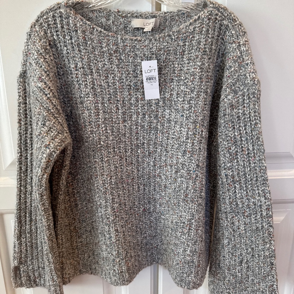 Loft gray sweater- NWT- Size M